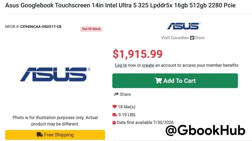 New ASUS Googlebook leak shows more configurations and pricing details - Android Authority image 5