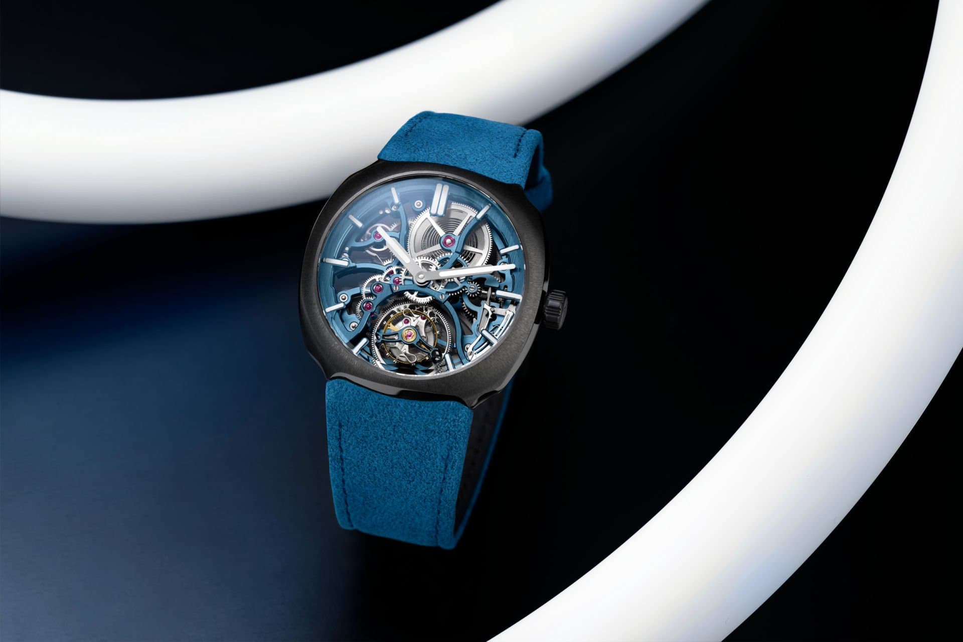 A Ceramic Makeover For The H. Moser & Cie. Streamliner Tourbillon Skeleton — An Alpine Limited Edition - Fratello Watches