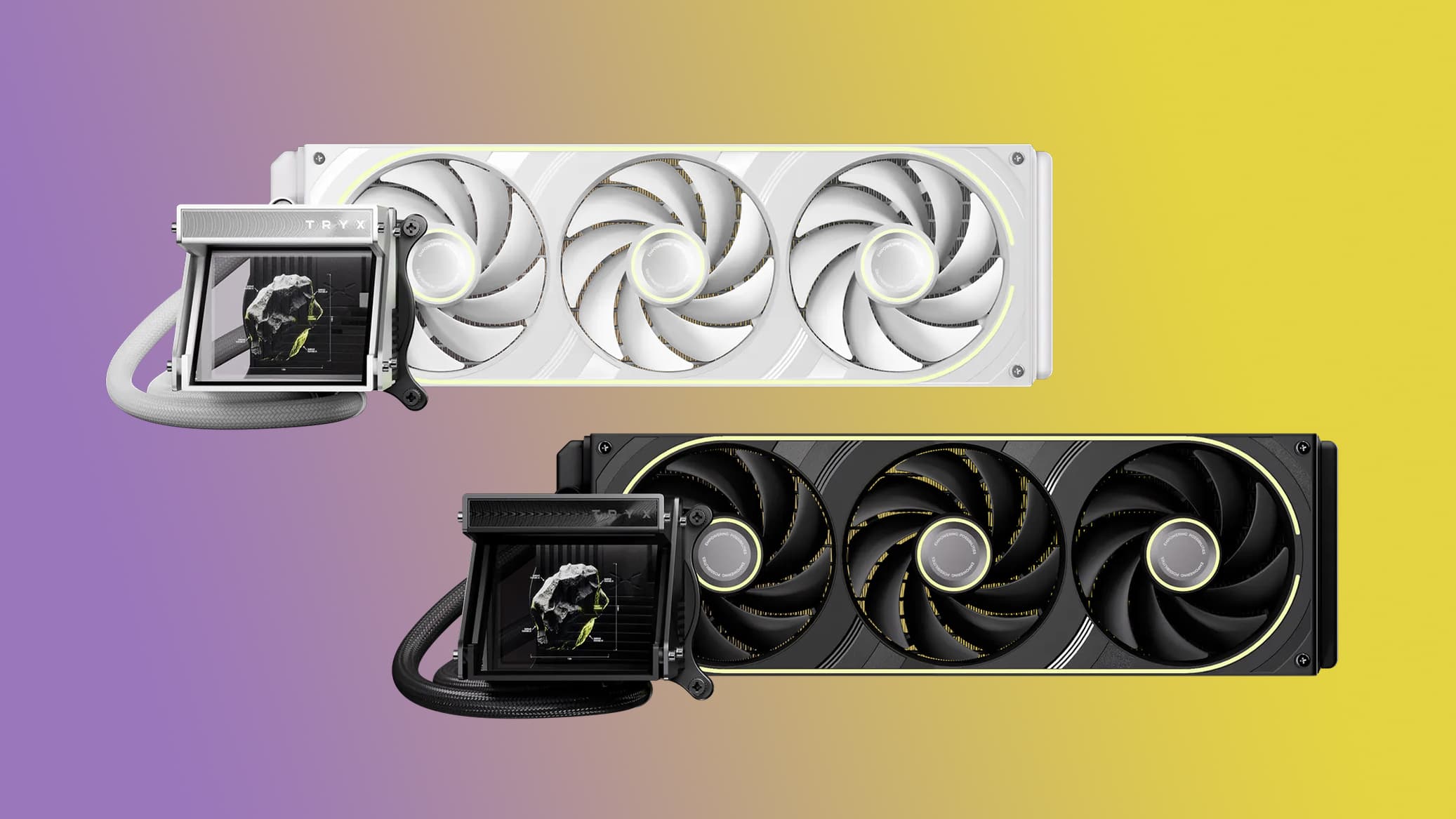 Tryx launches new liquid AIO cooler with holographic display — uses beam splitters to create a hologram-like display effect inside the pump block image 2