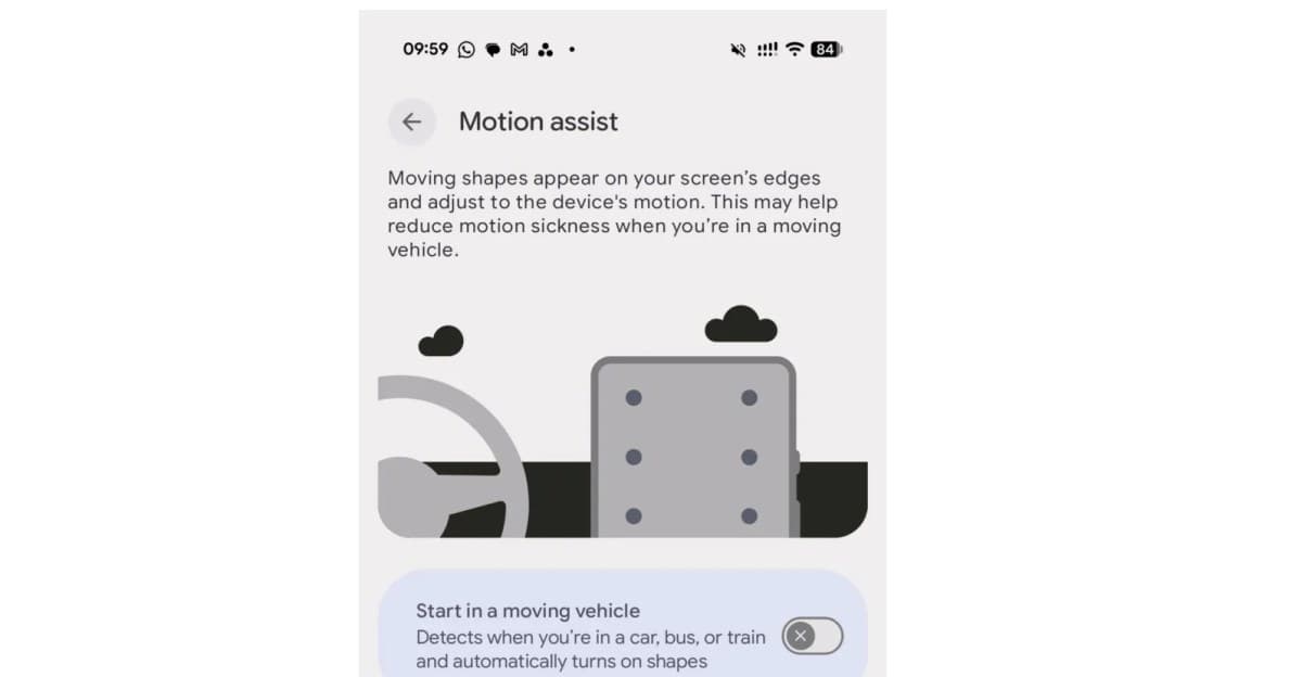 Android is getting its own weird dots to cure car sickness - The Verge