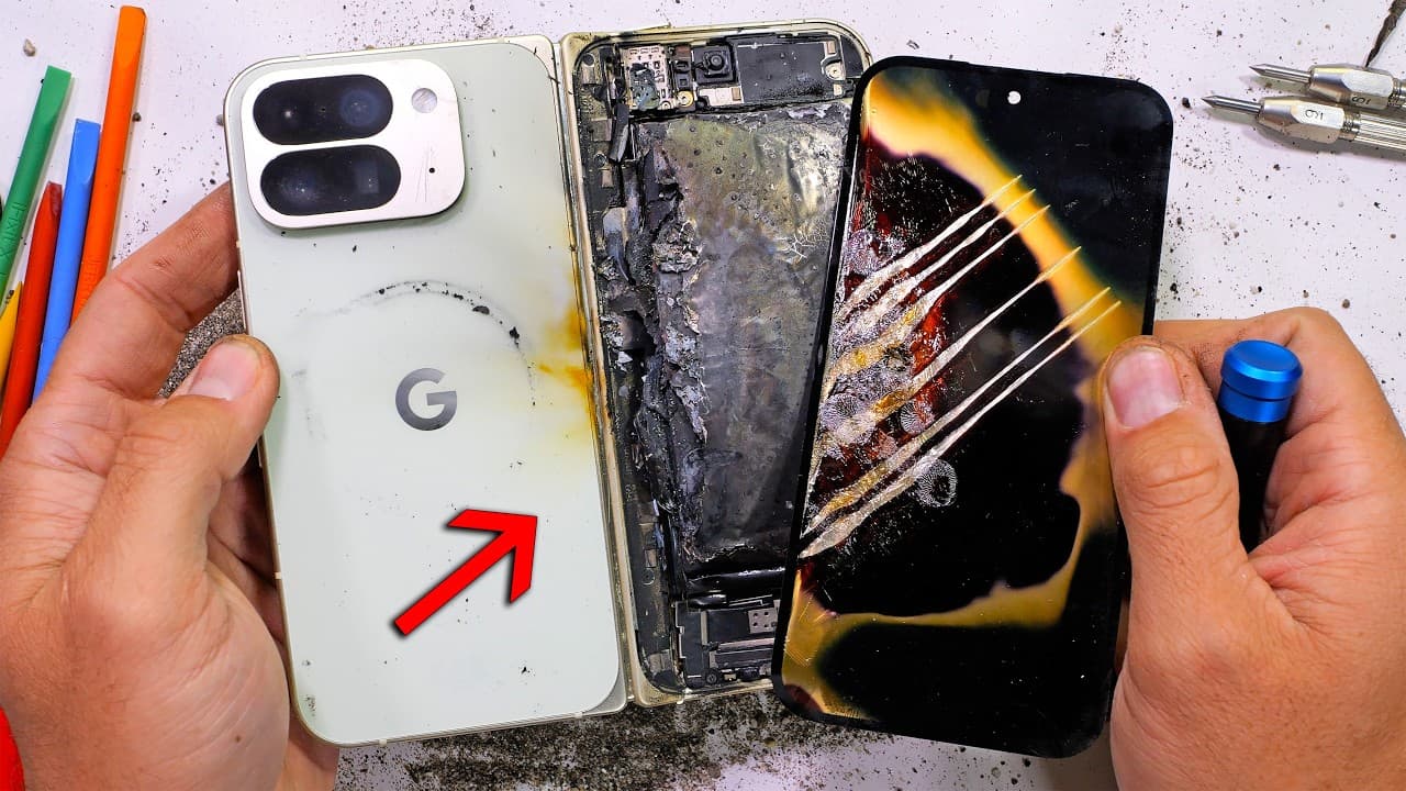 A Pixel 10 Pro Fold battery exploded during a durability test. image 2