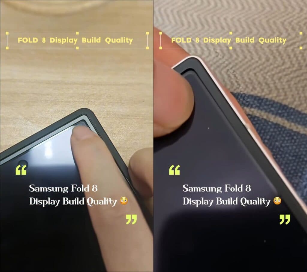 Galaxy Z Fold 8 owner shows corners of the inner display are flexing inward - Gizmochina image 3