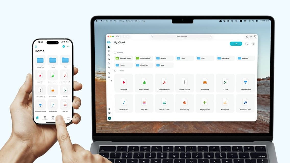 pCloud is a new cloud service that connects all your platforms.