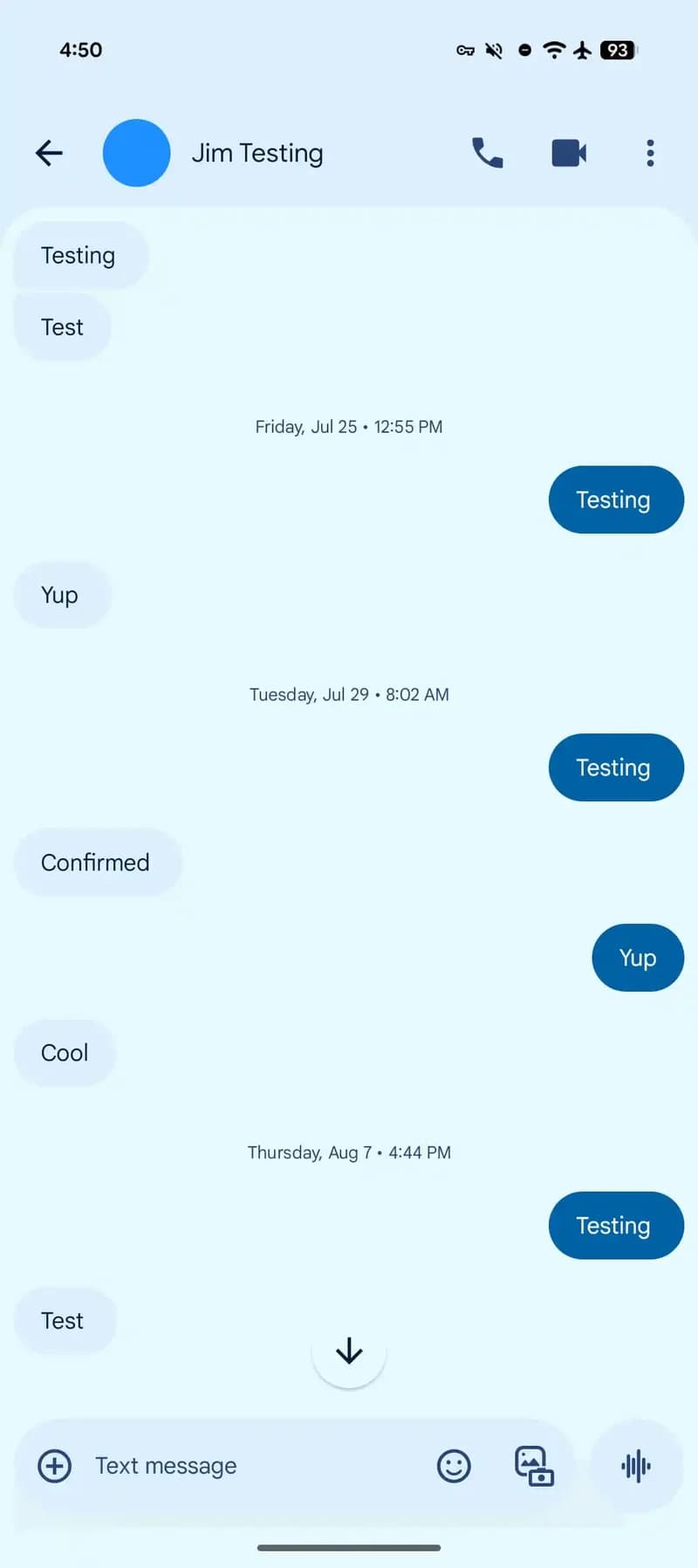 Google Messages is getting a visual update with a more streamlined design. image 5