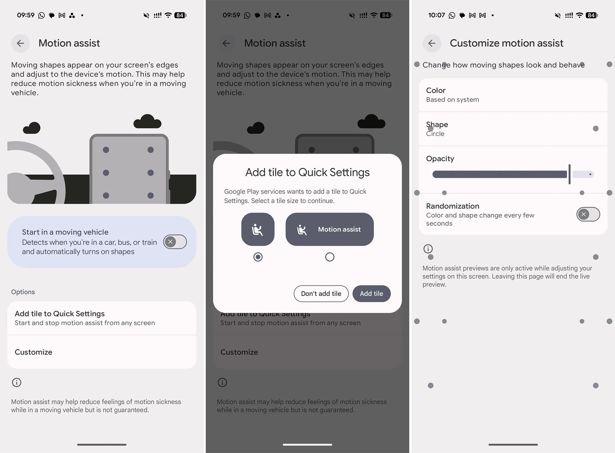 Google begins rolling out anti-motion sickness feature on Android 17 - Ars Technica image 2