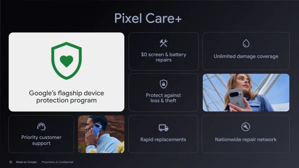 Google's Pixel Care+ now offers free repairs and unlimited claims.