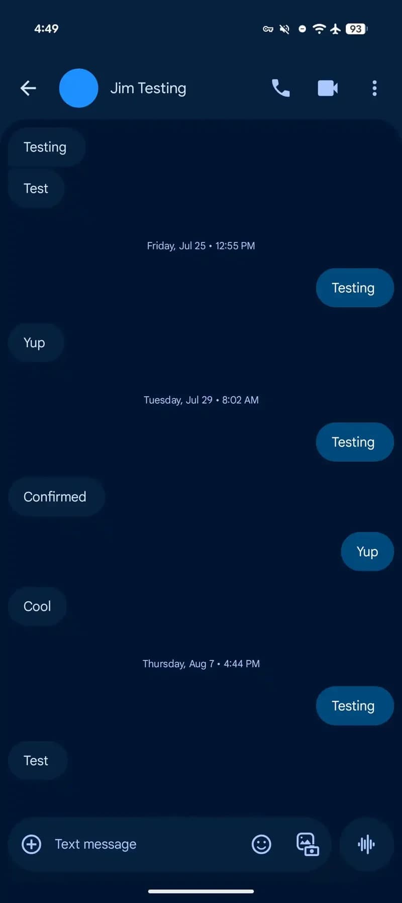 Google Messages is getting a visual update with a more streamlined design. image 4