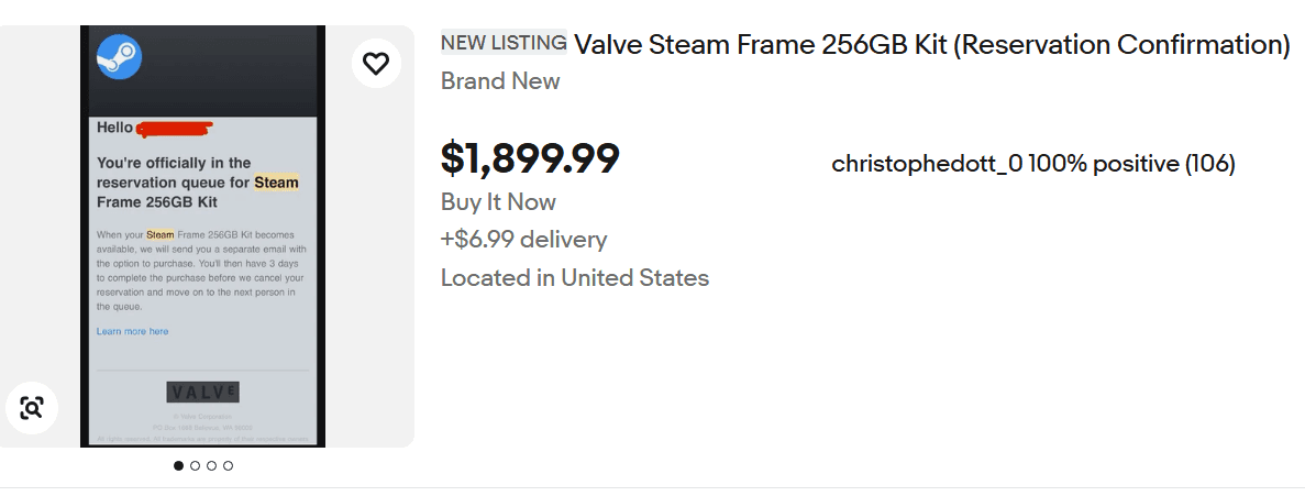 Scalpers & Scammers Swoop In To Prey On Waitlisted Would-Be Steam Frame Buyers - UploadVR image 5