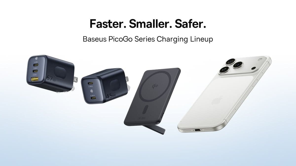 Baseus PicoGo is recommended as a great charger for the new iPhone 17.