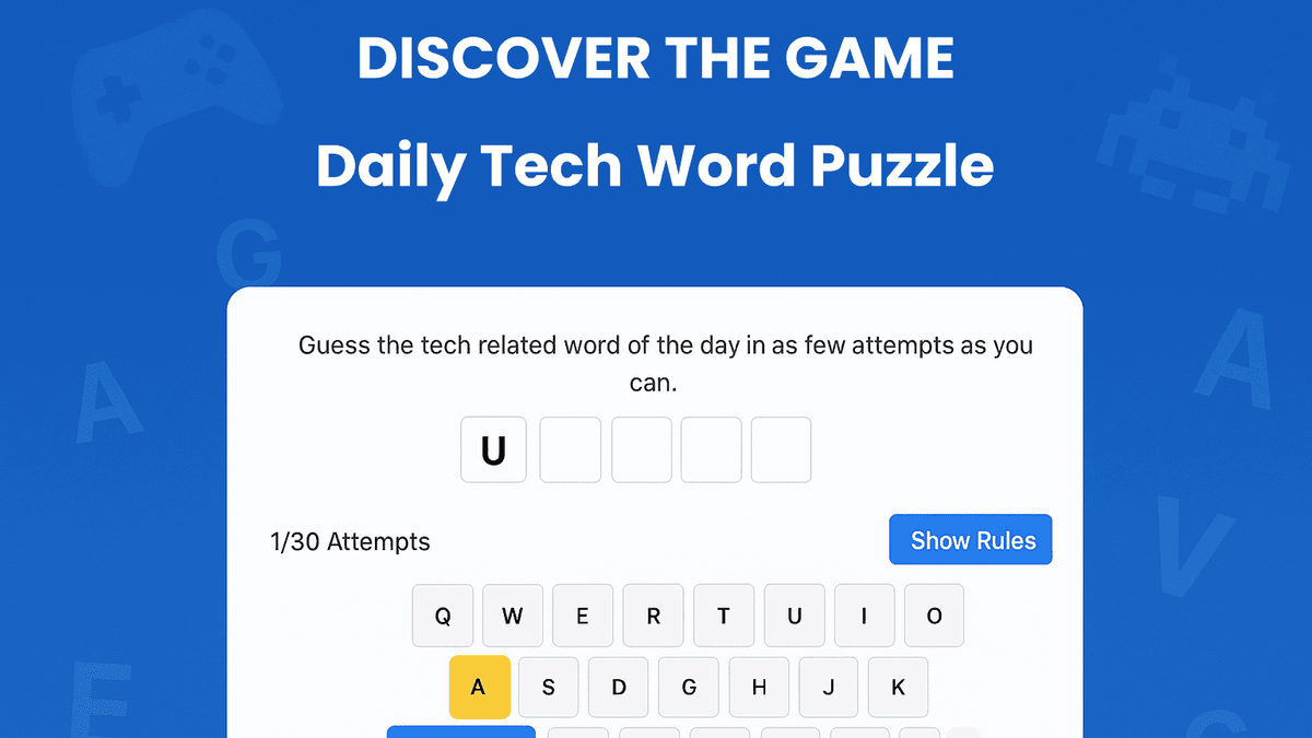 A new daily tech-themed word puzzle has been released.