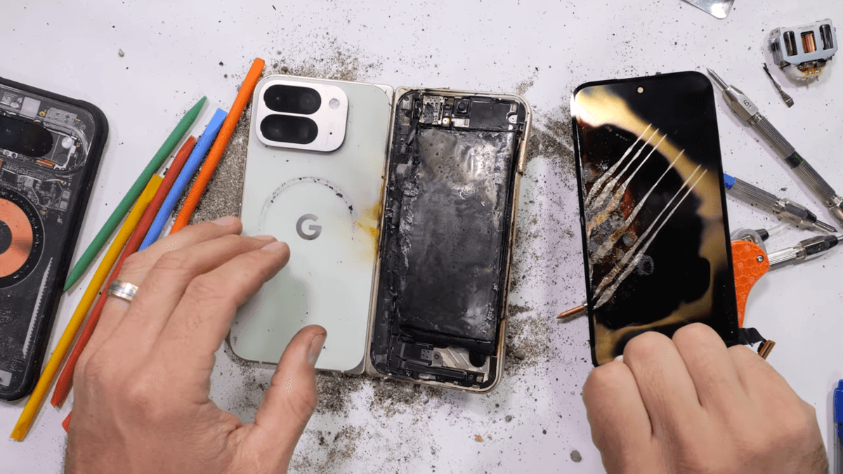 A Pixel 10 Pro Fold battery exploded during a durability test.