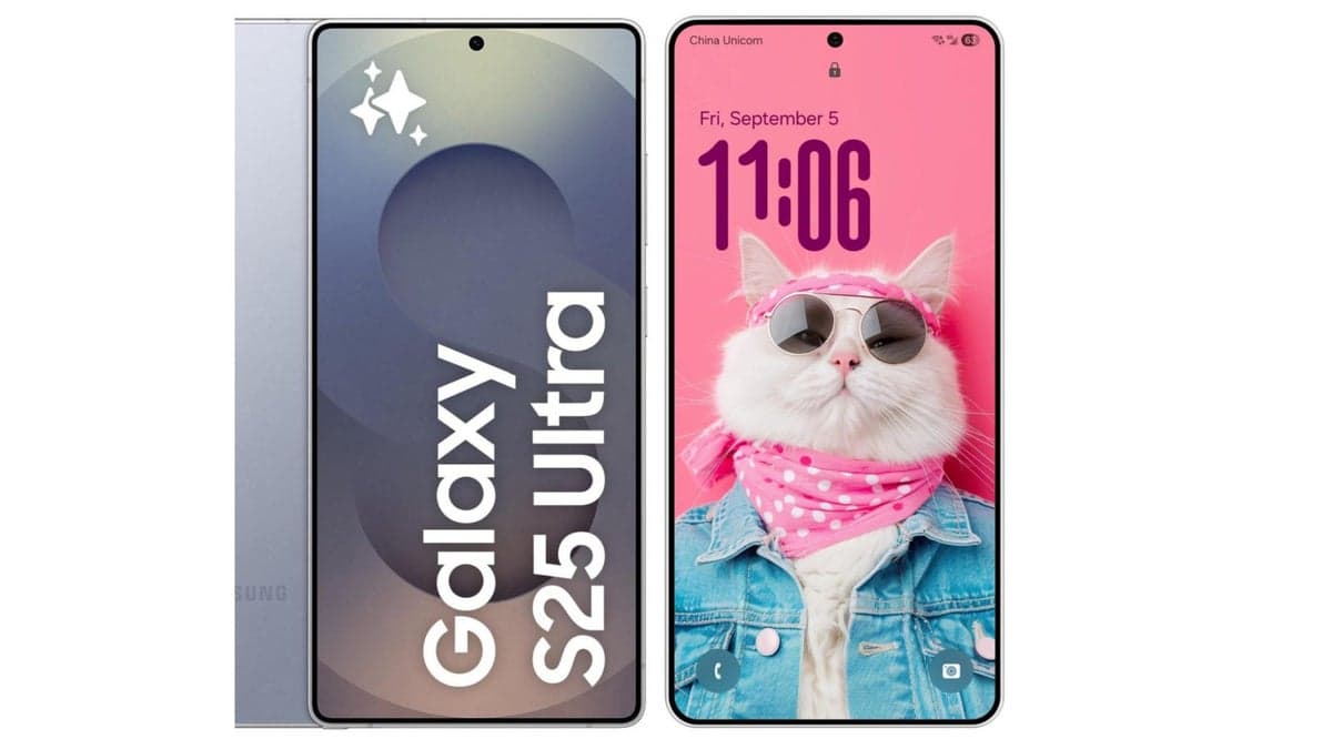A comparison shows the expected rounded design of the Galaxy S26 Ultra next to the more boxy Galaxy S25 Ultra.