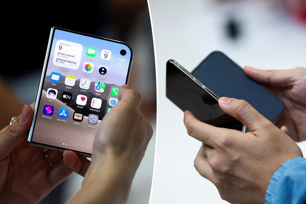 Left-handed Apple users cry discrimination as new foldable iPhone Duo designed for right-handers - New York Post