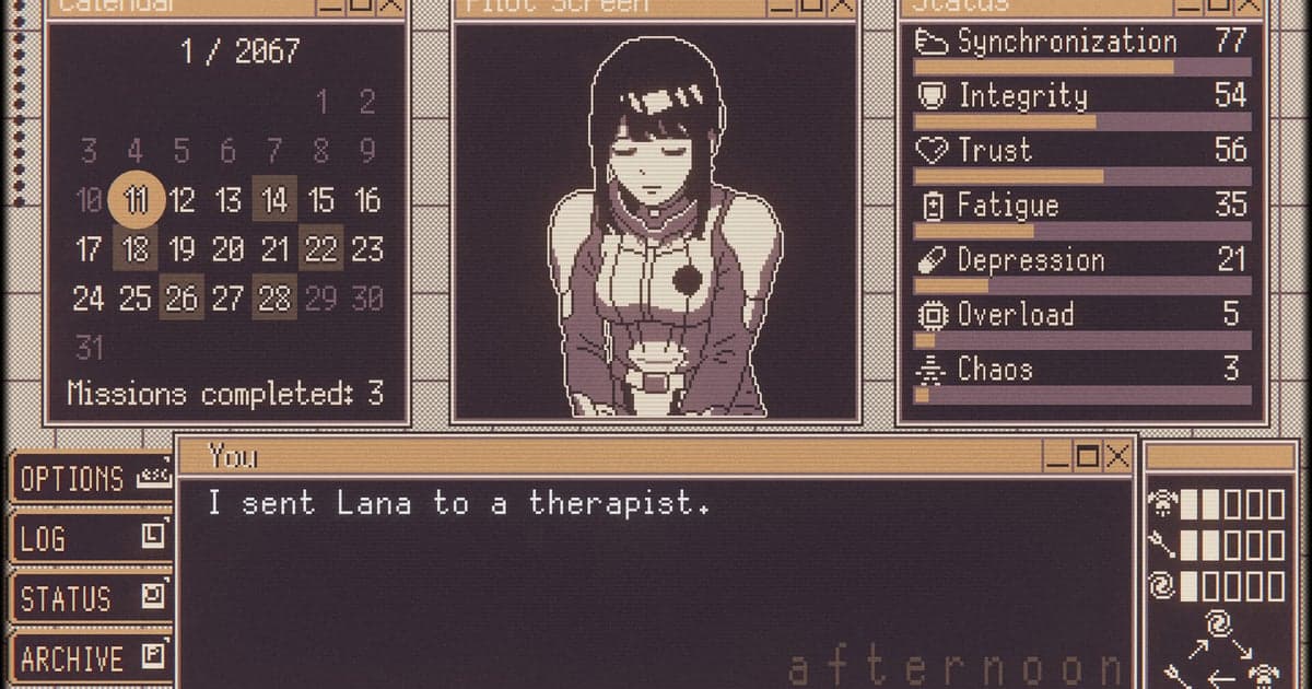Raise up a mech pilot and make sure she doesn't get Evangelion-level depressed in the sci-fi visual novel Valkyrie Iteration: Mecha Pilot Raising Pocket Simulator - Rock Paper Shotgun